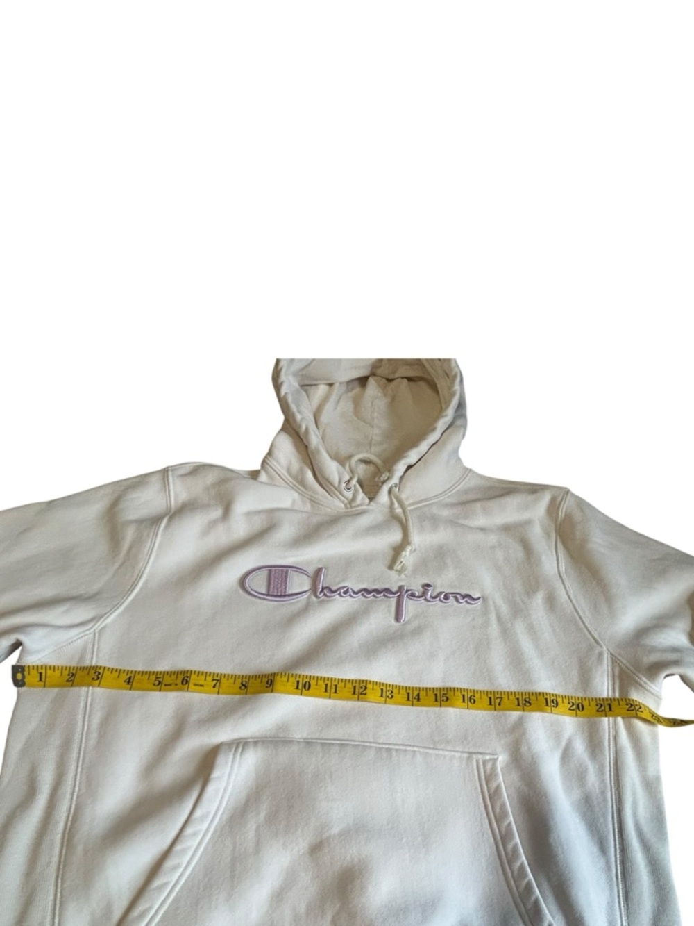 Champion Reverse Weave Hoodie Womens M White Embroidered Logo - Picture 3 of 10